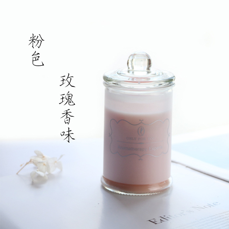 European votive bottle glass scented candle wedding romantic girl birthday Valentine's Day essential oil fragrance candlestick with hand gift