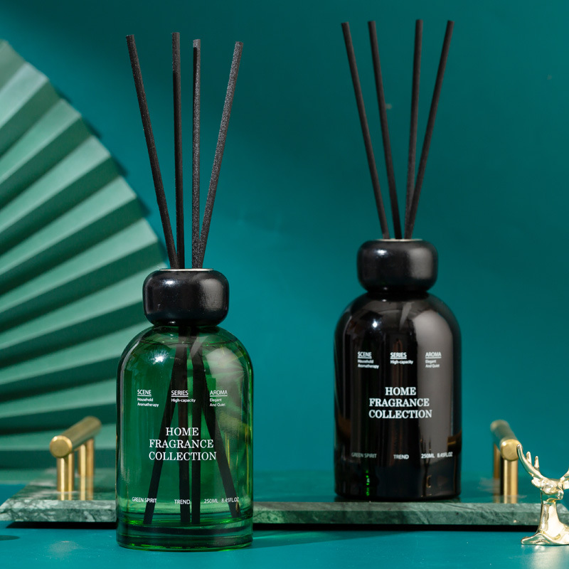 New 250ml large capacity green bottle without fire aromatherapy adornment living room air purification rattan volatile fragrance gift wholesale