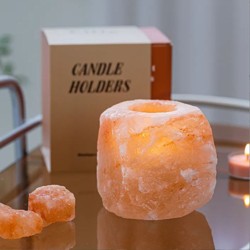Himalayan rock candle holder